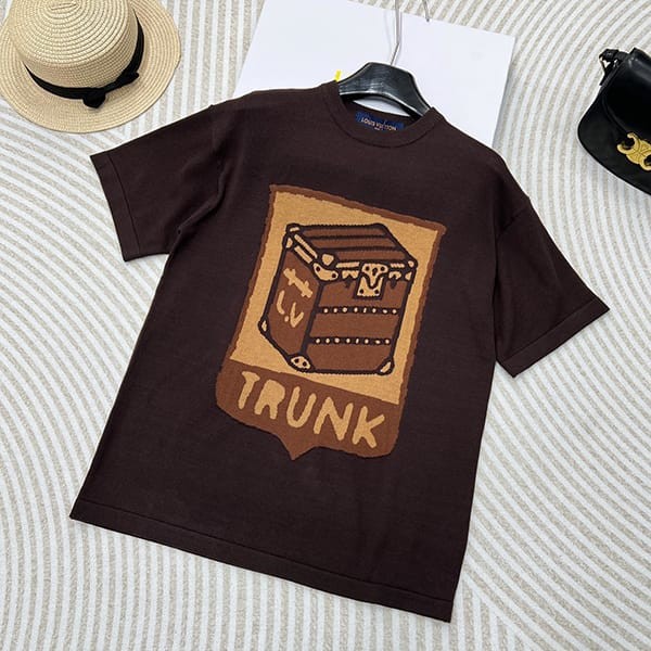 最安値挑戦ルイヴィトン トランク モチーフ 半袖 Tシャツ 1AFIWU